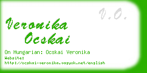 veronika ocskai business card